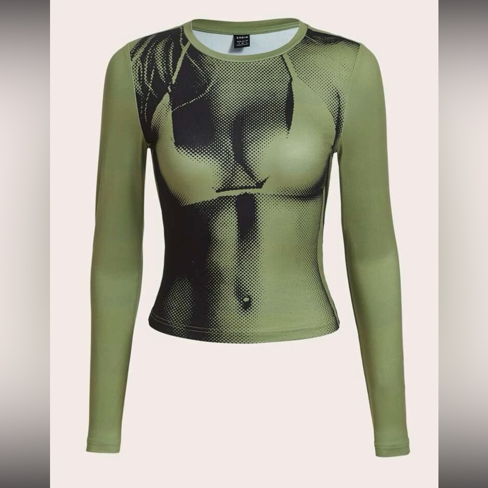 Green Crop Shirt